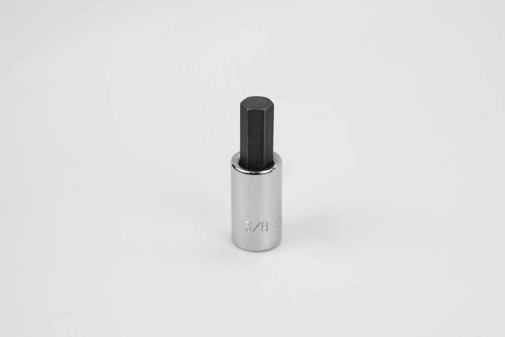 3/8"  3/8" Drive Hex Chrome Bit Socket