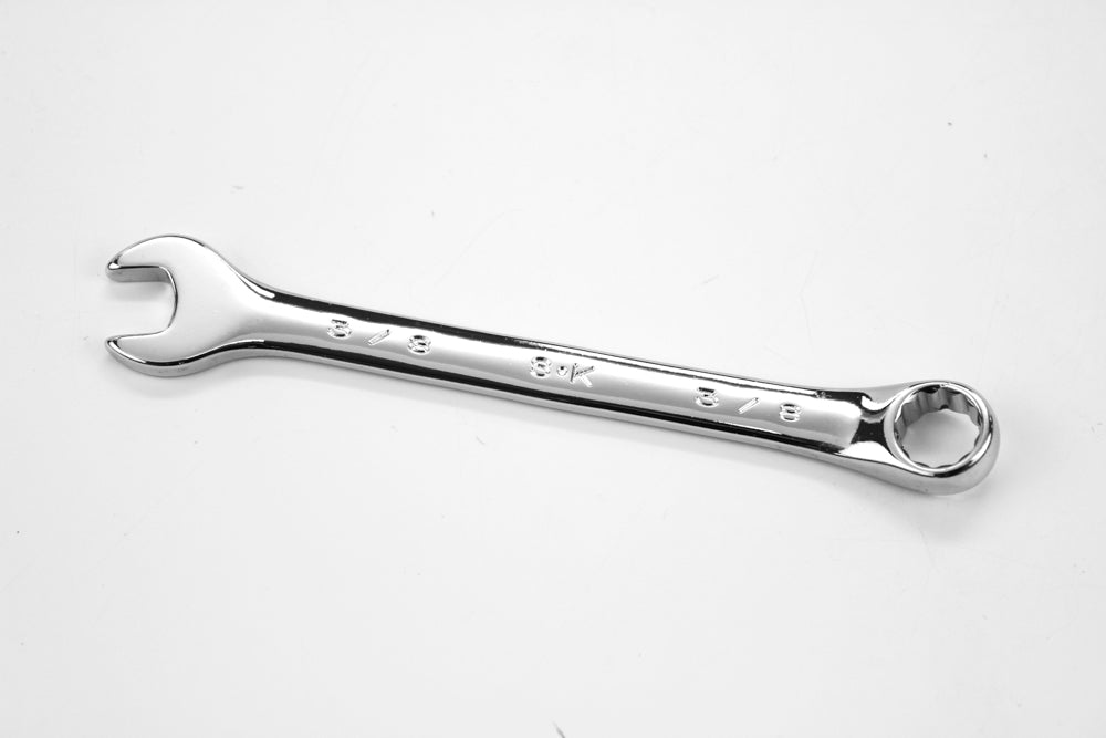 3/8 12 Point Fractional Regular Combination Chrome Wrench