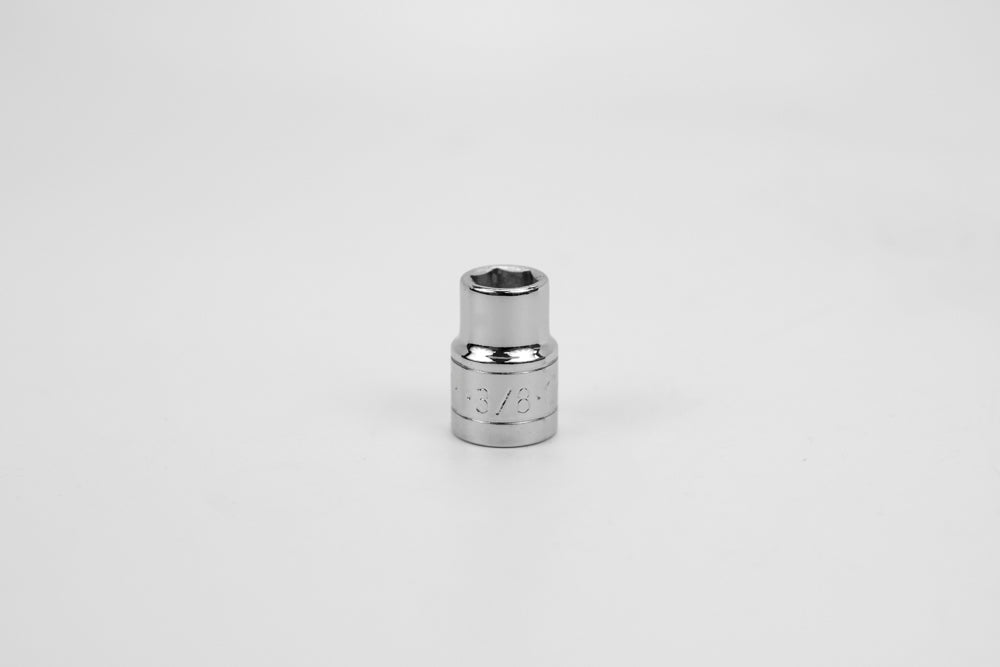 3/8" 3/8" Drive 6 Point Fractional Standard Chrome Socket