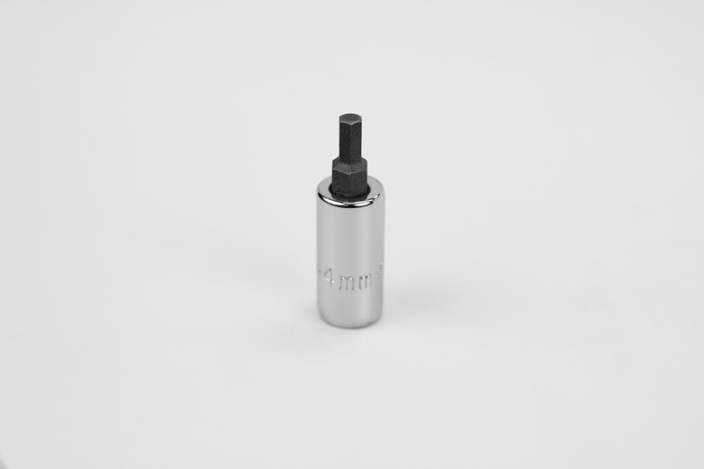 4 mm 1/4" Drive Hex Chrome Bit Socket