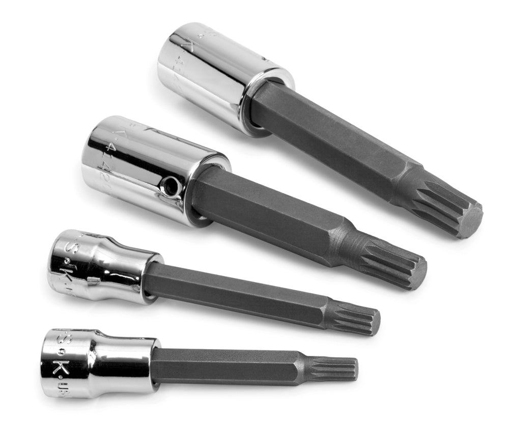 4 Piece 3/8" & 1/2" Drive Triple Square Bit Socket Set