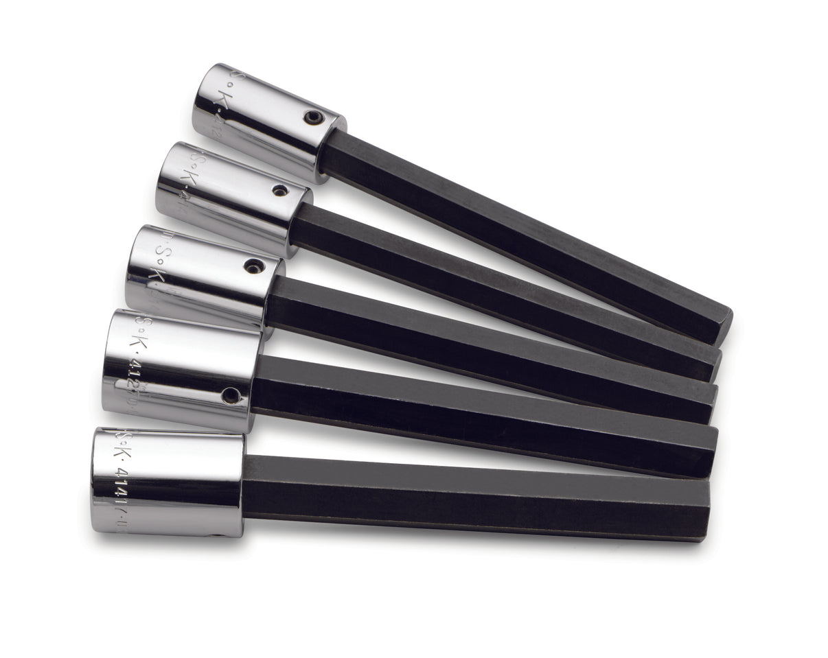 5 Piece 1/2" Drive Metric Long Hex Bit Socket Set
