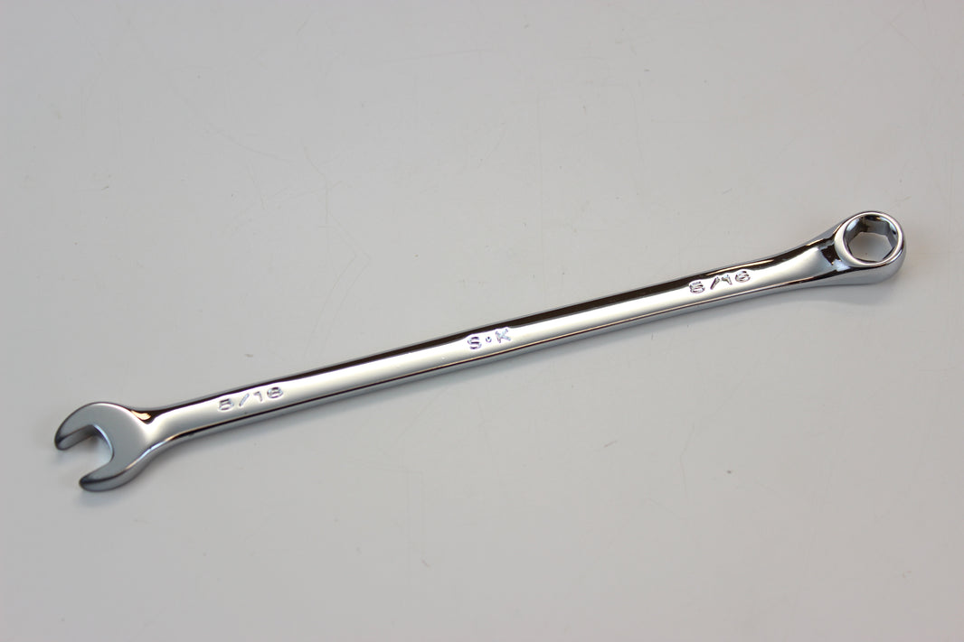 5/16" 12 Point Fractional Long Combination Chrome Wrench