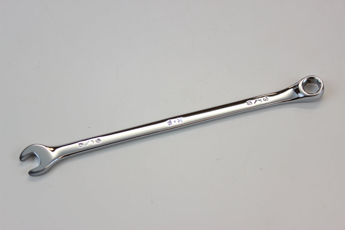 5/16" 12 Point Fractional Long Combination Chrome Wrench