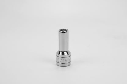 5/16" 3/8" Drive 6 Point Fractional Deep Chrome Socket