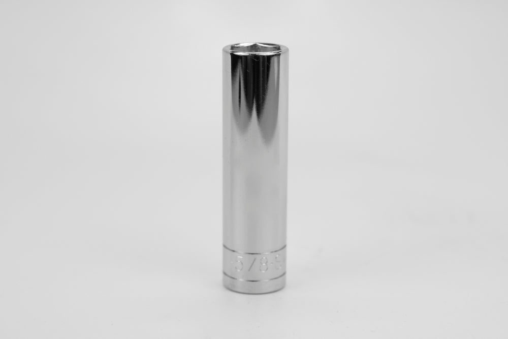 5/8" 1/2" Drive 6 Point Fractional Deep Chrome Socket