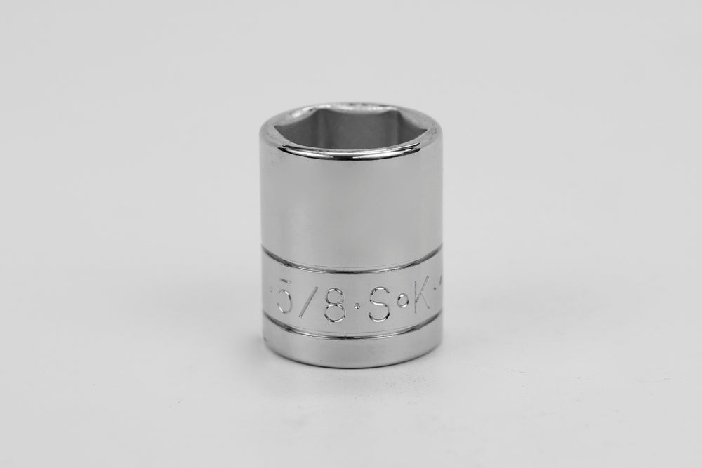 5/8" 3/8" Drive 6 Point Fractional Standard Chrome Socket