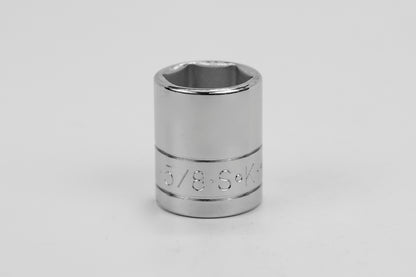 5/8" 3/8" Drive 6 Point Fractional Standard Chrome Socket