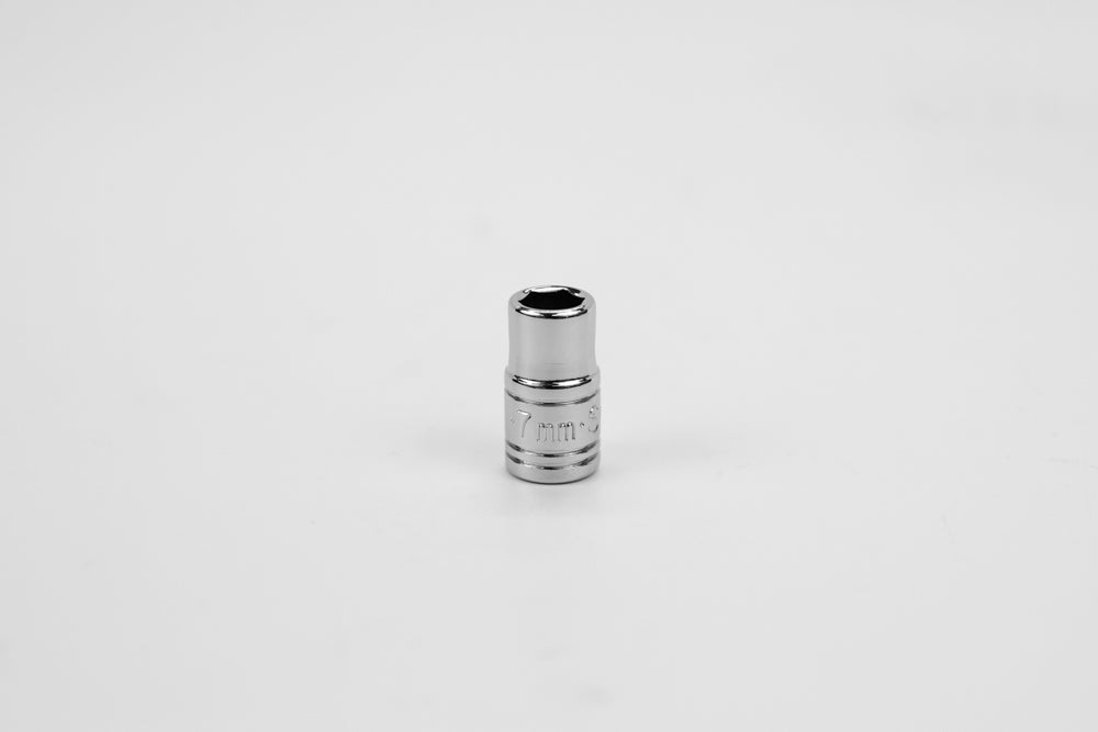 7 mm 1/4" Drive 6 Point Metric Standard Chrome Socket