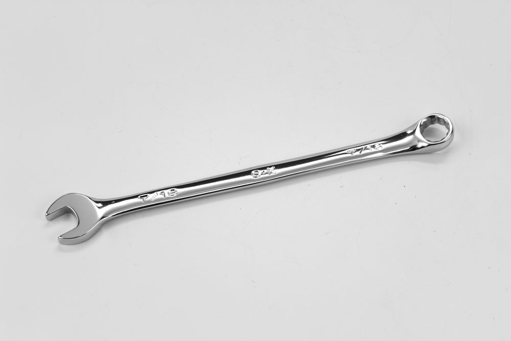 7/16" 12 Point Fractional Long Combination Chrome Wrench