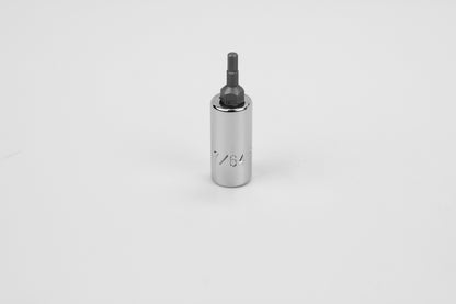 7/64" 1/4" Drive Hex Chrome Bit Socket