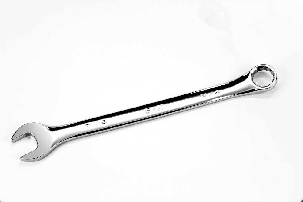 7/8" 12 Point Fractional Long Combination Chrome Wrench
