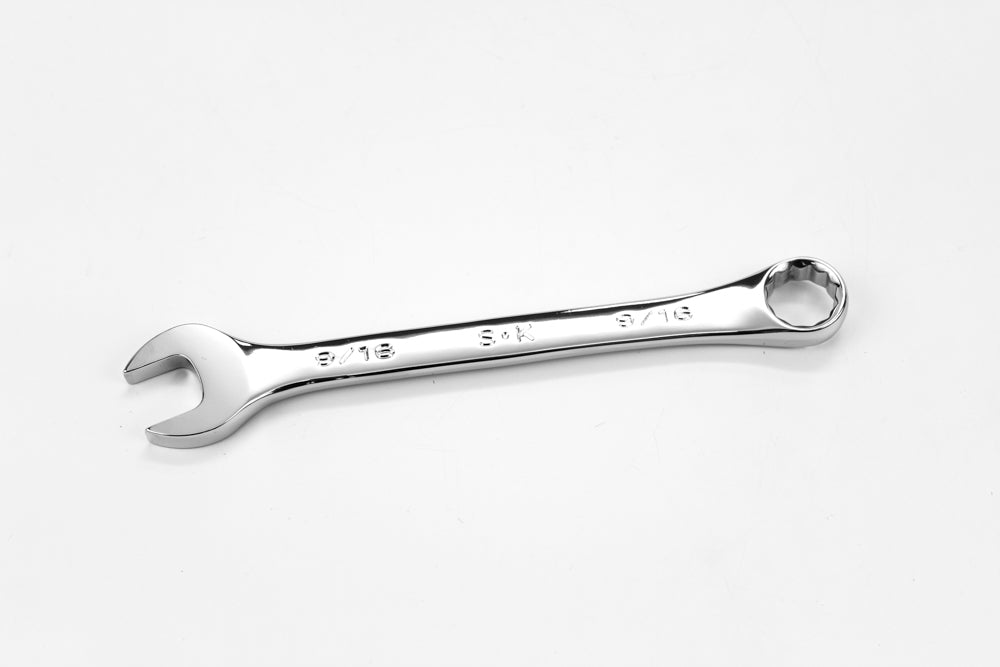 9/16" 12 Point Fractional Regular Combination Chrome Wrench