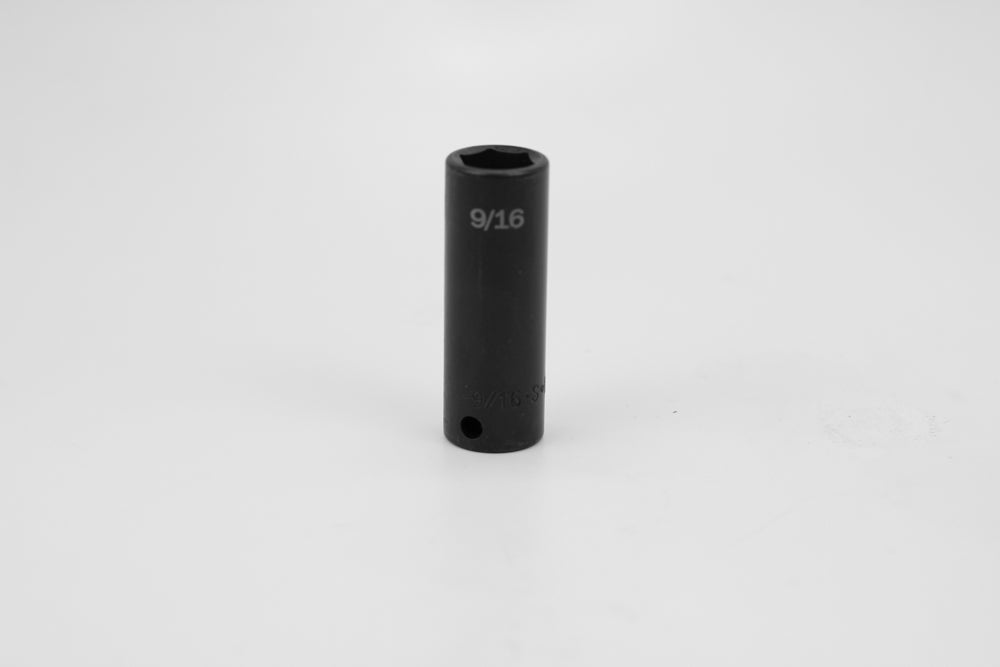 9/16" 3/8" Drive 6 Point Deep Fractional Impact Socket