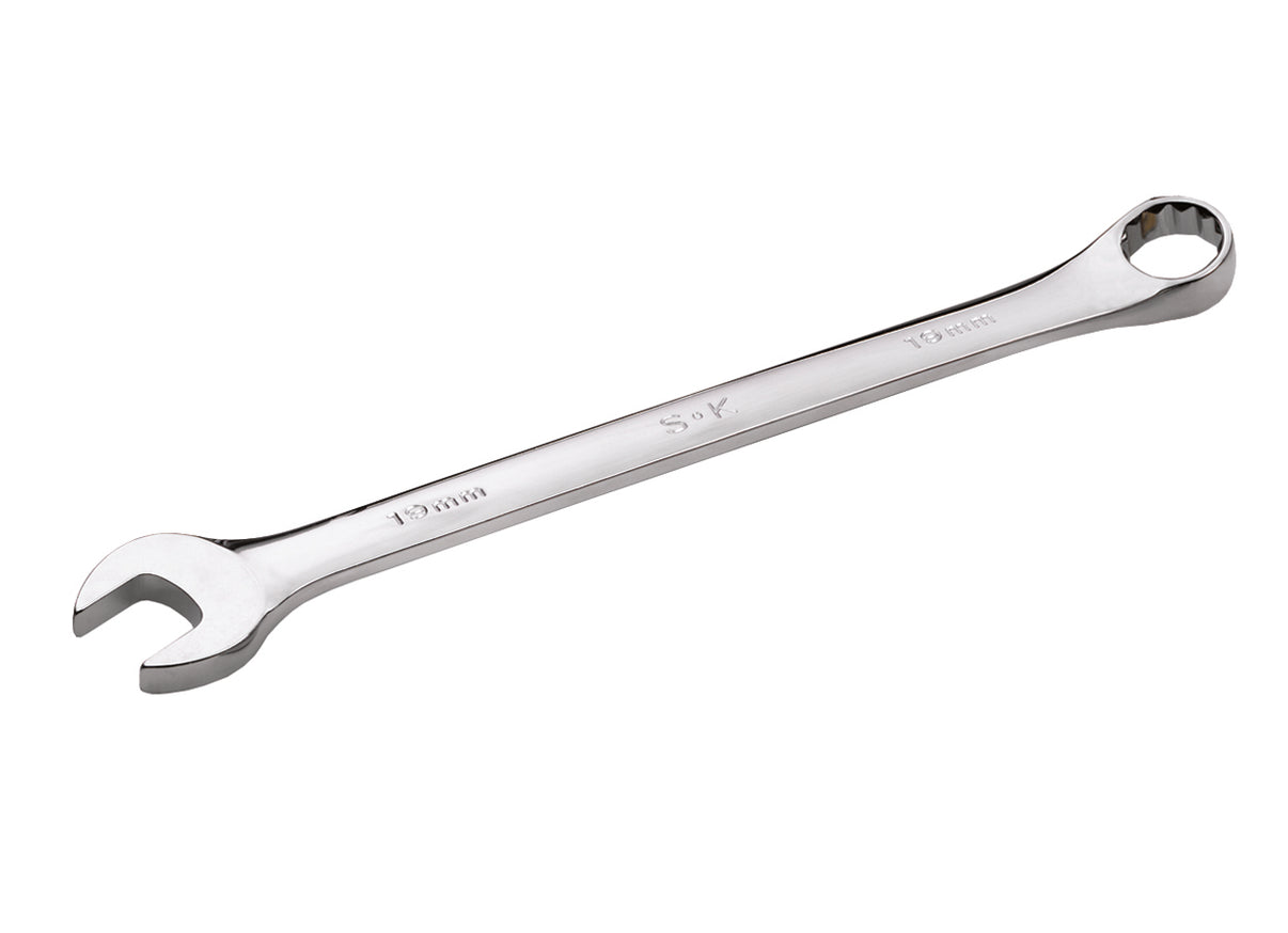 1/2" 6 Point Fractional Long Combination Chrome Wrench