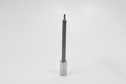 T10 1/4" Drive Long Torx Chrome Bit Socket