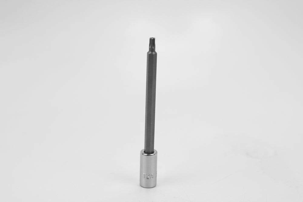 T25 1/4" Drive Long Torx Chrome Bit Socket