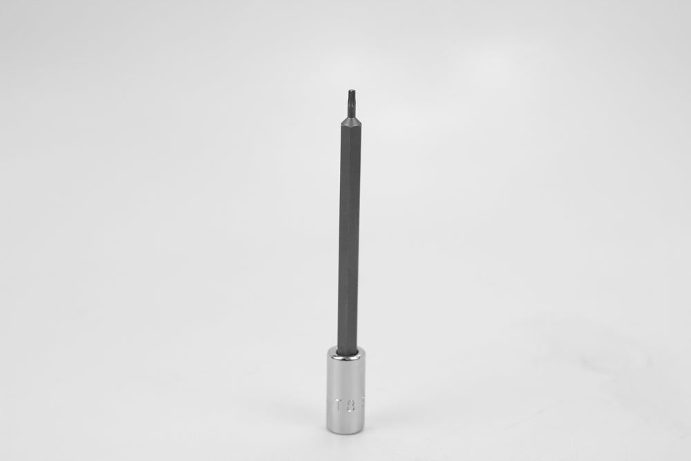 T8 1/4" Drive Long Torx Chrome Bit Socket